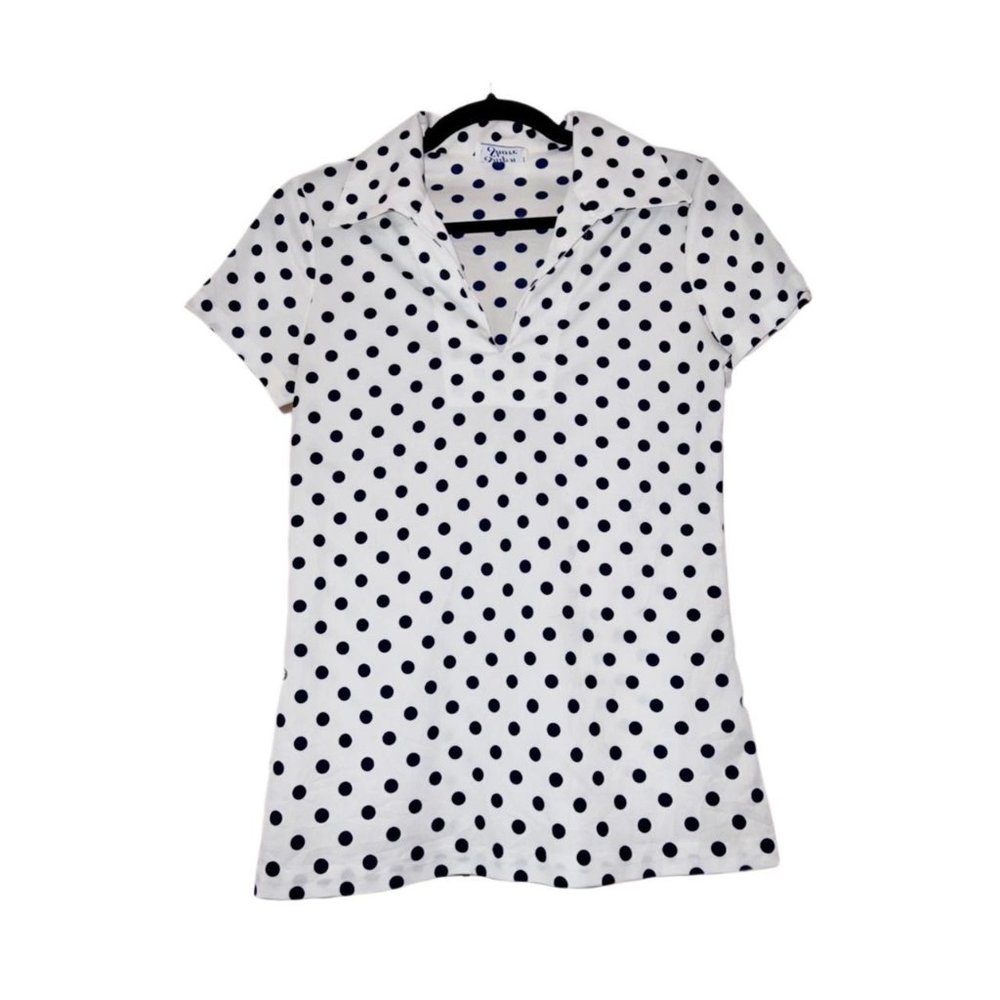 Vintage 70s Ship’n Shore polka dot blouse